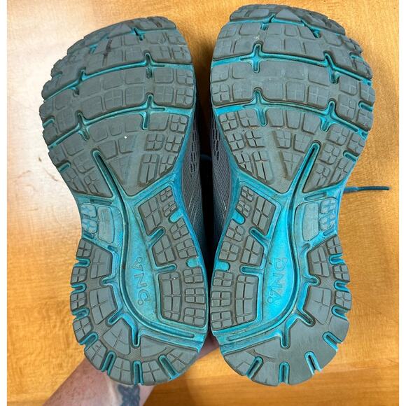 Brooks Ghost 10 Gray Aqua Teal 1202461B038 Athletic Sneakers Sz 8.5 Wide - Picture 12 of 12